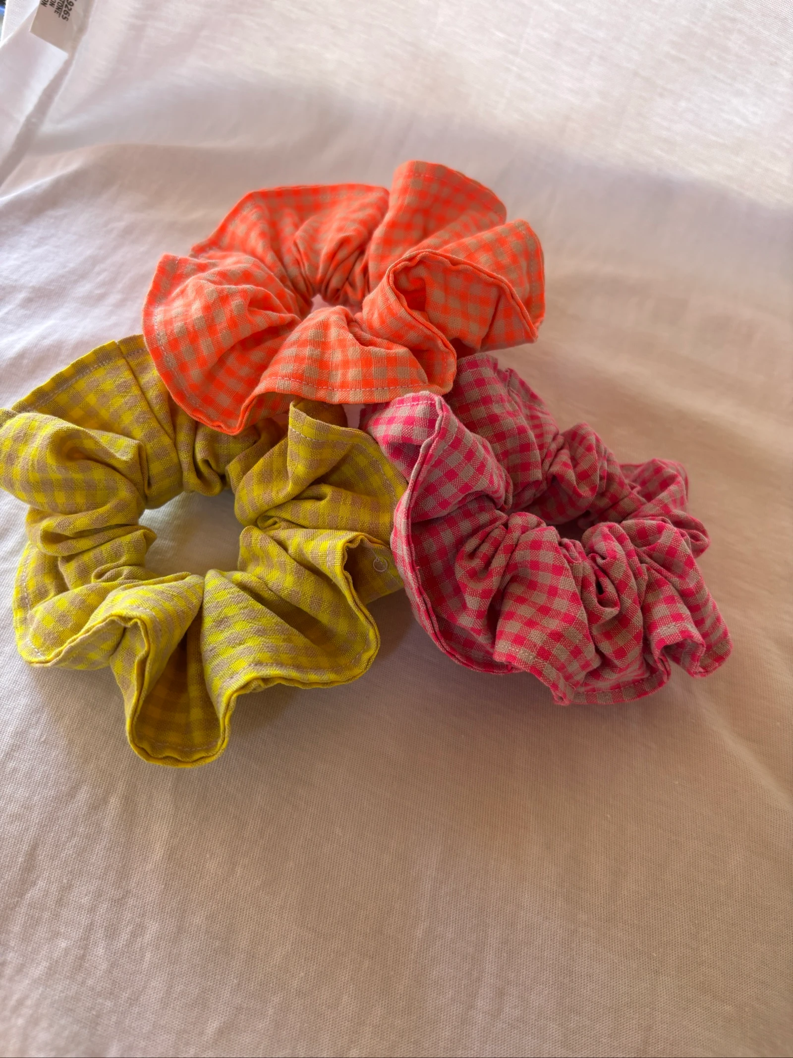 Lot de 3 chouchous/élastiques vichy fluo – photo 7